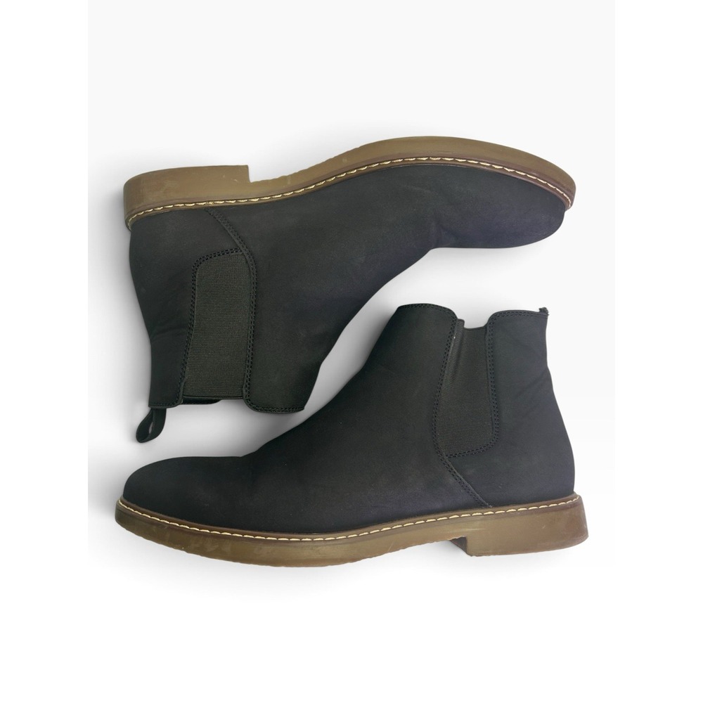 Sonoma Carsonn Mens Chelsea Boots Size 12 M Black Faux Suede Ankle Boot Casual - Picture 5 of 8